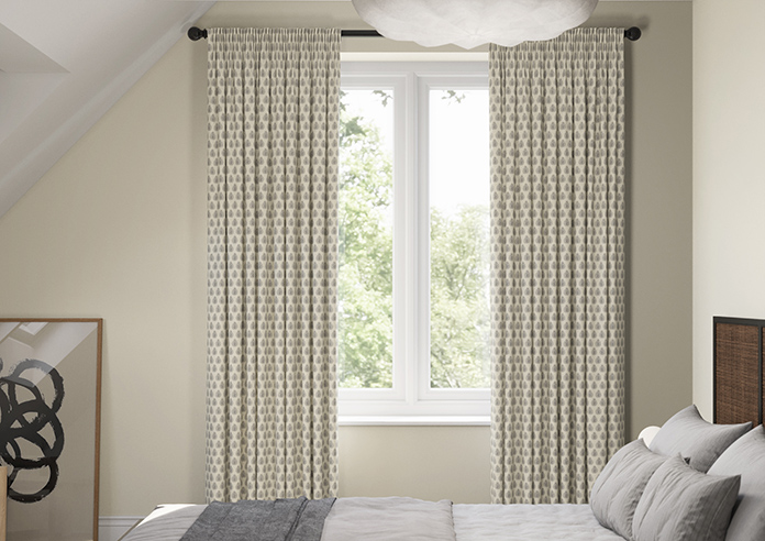 Emily Bond Jaipur, Charcoal - Made to Measure Curtains - Image 3